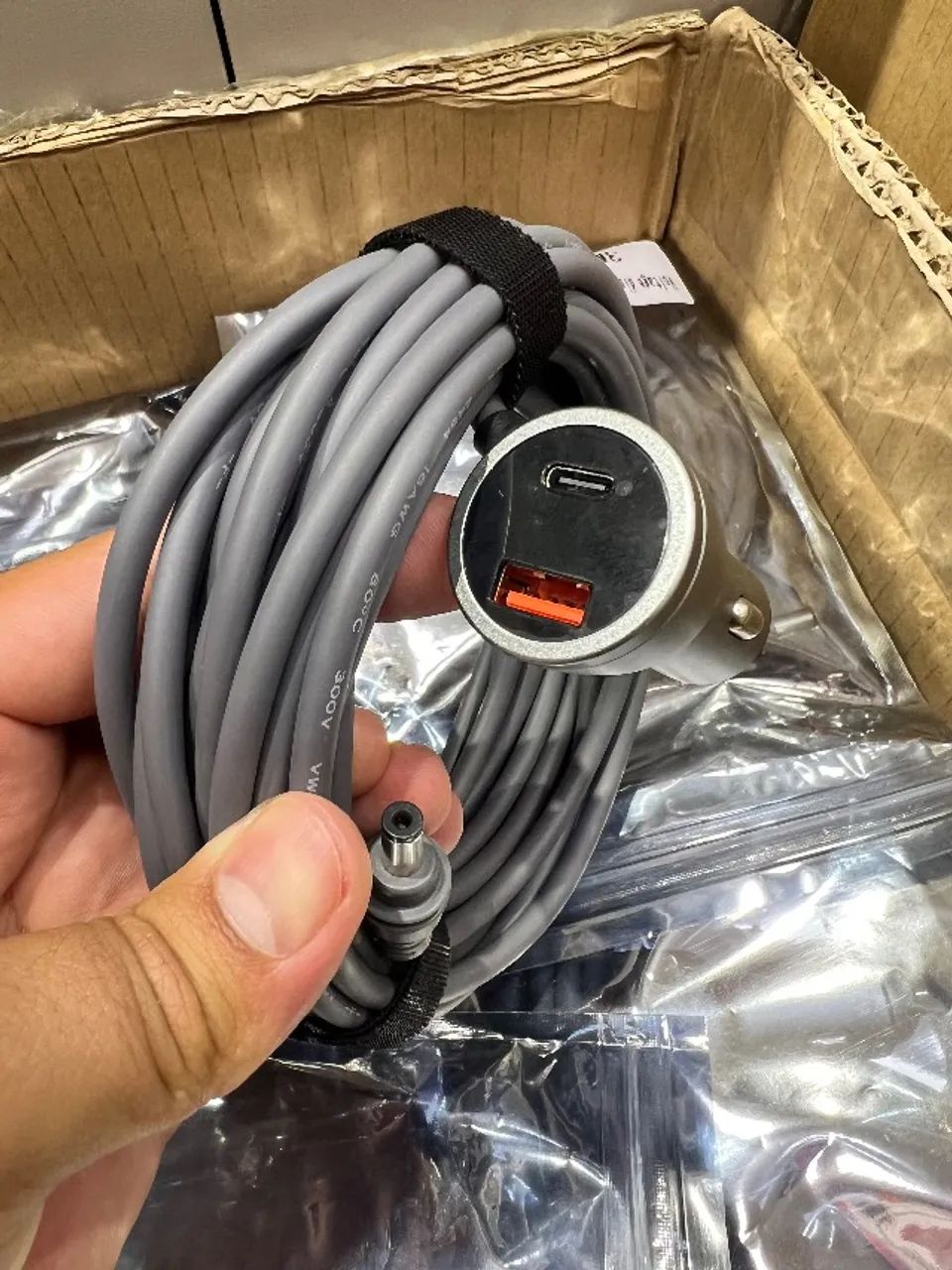 Carregador Veicular 12-24V para Starlink Mini com USB e USB-C + Cabo Original - Foto 3