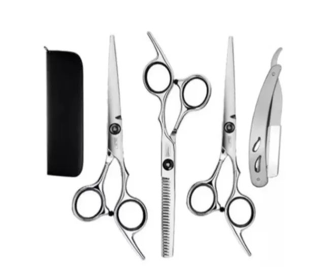 Kit 3 tesouras + navalhete profissional para Barbeiro  - Foto 2