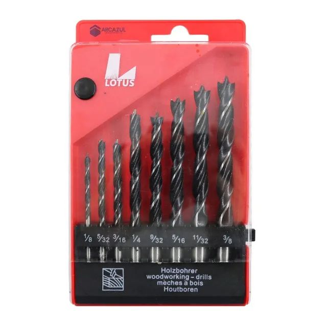 Jogo 8 Brocas 3 Pontas para Madeira 3 a 10mm Lotus 5964 - Foto 3