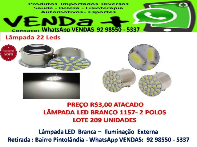 Lâmpada LED Branca 2 Polos -1157 - 21W - Iluminação Externa