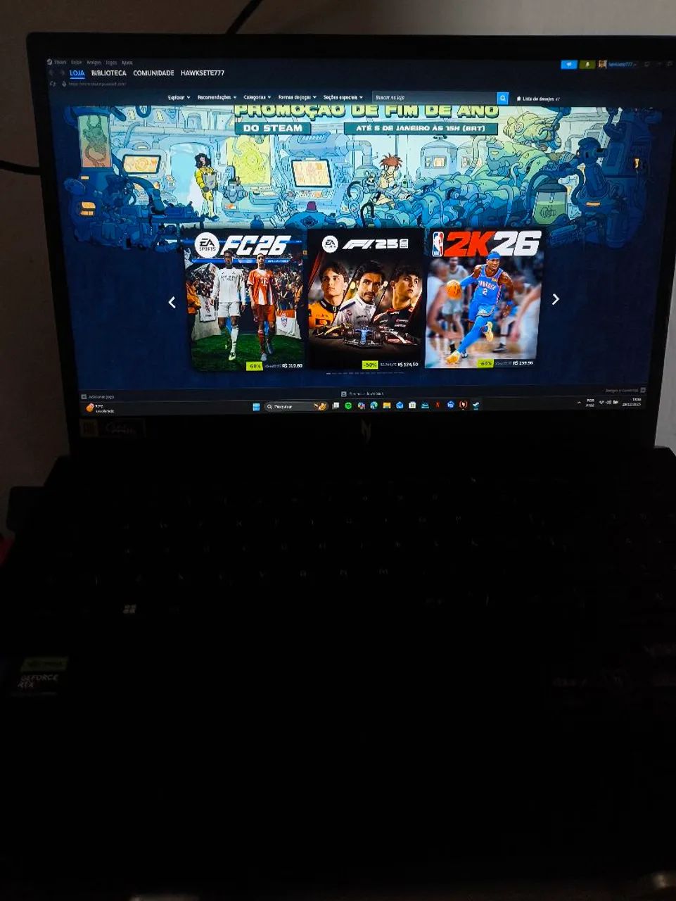 Notebook Acer nitro V15 usado 