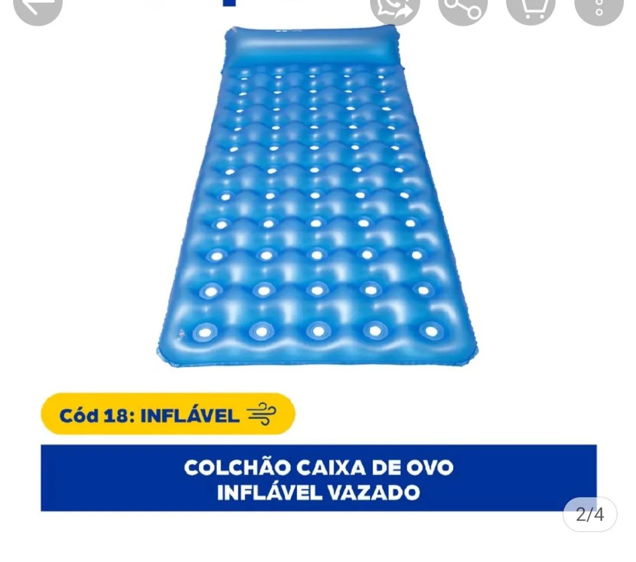 Colchão Caixa de Ovo Inflável Vazio