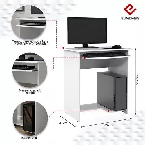 Escrivaninha Mesa para Computador Prática -PRONTA ENTREGA! - Foto 3