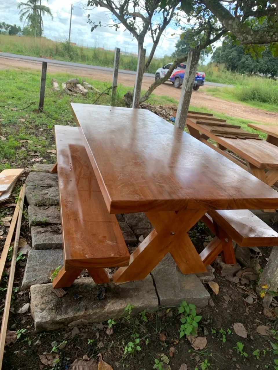 Mesa de madeira de 3 metros 
