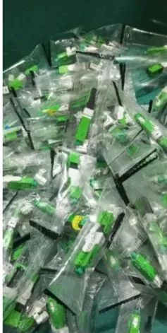 Conector fibra óptica verde 100 unidades  - Foto 2