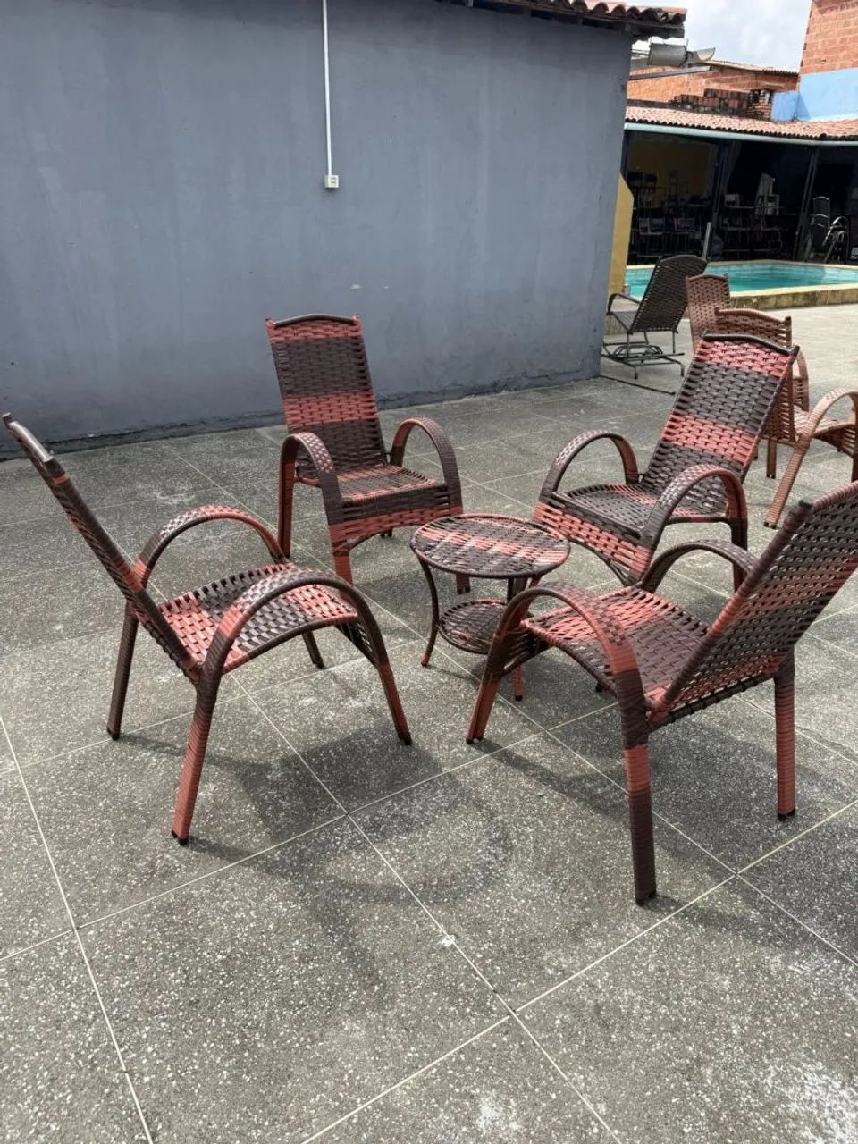 Cadeiras de área com mesa de centro NOVAS várias cores - Foto 4