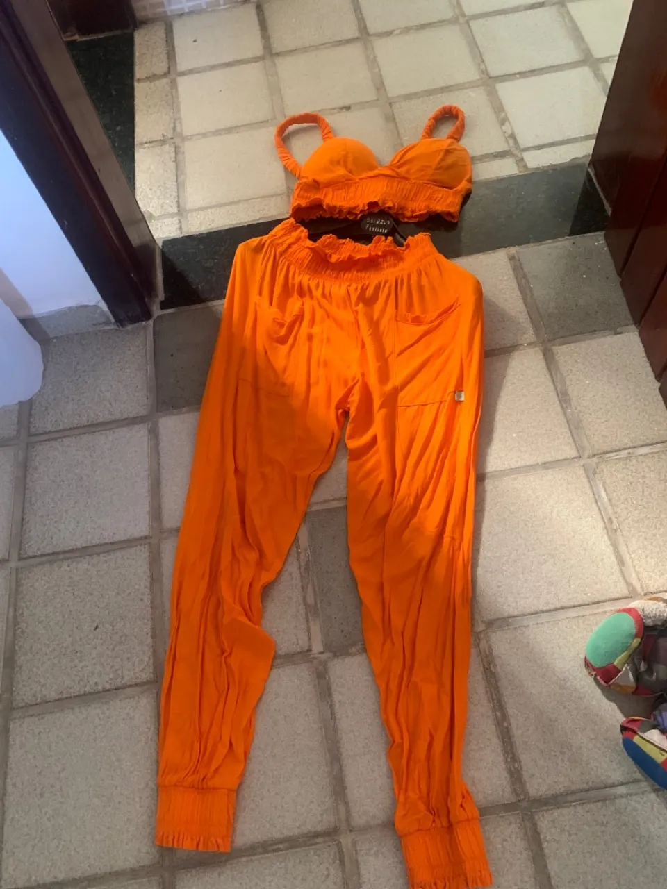 Conjunto Cropped Laranja