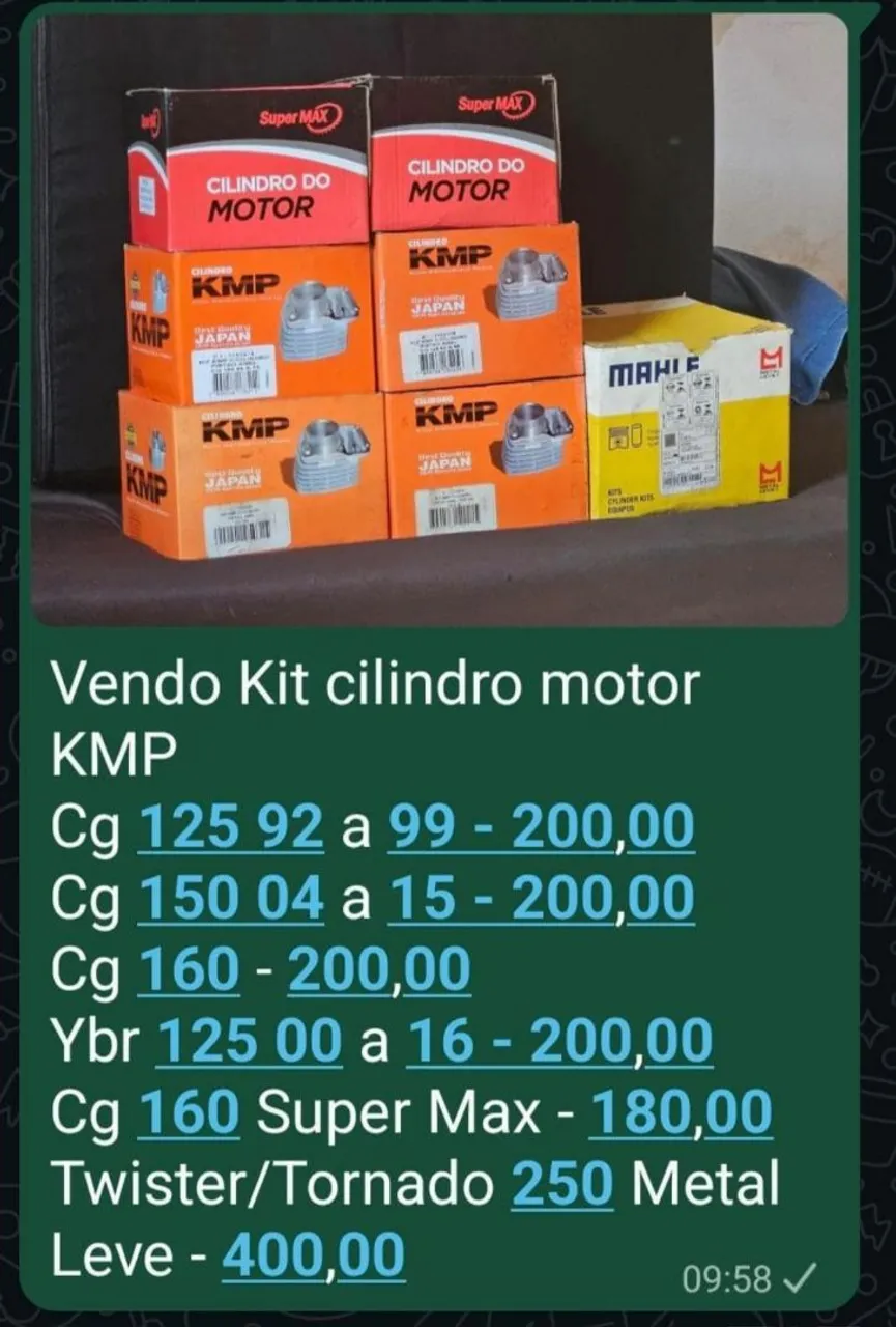 Vendo Kit cilindro de motor para motos variadas