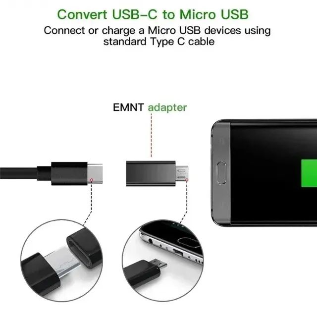 Adaptador Type C Fêmea Para Micro USB Macho - Foto 4