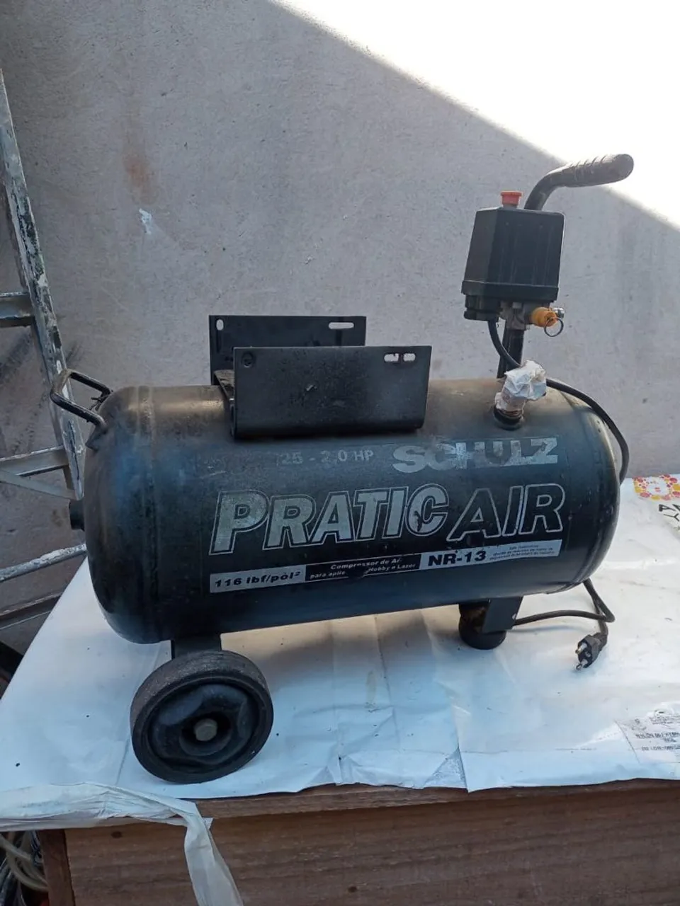 Reservatório de ar para compressor, 25 litros.