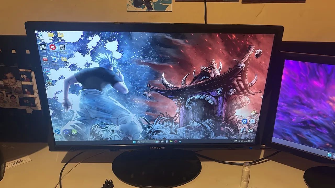 2 Monitores Samsung - 24 e 19 - Bem Conservados - Foto 3