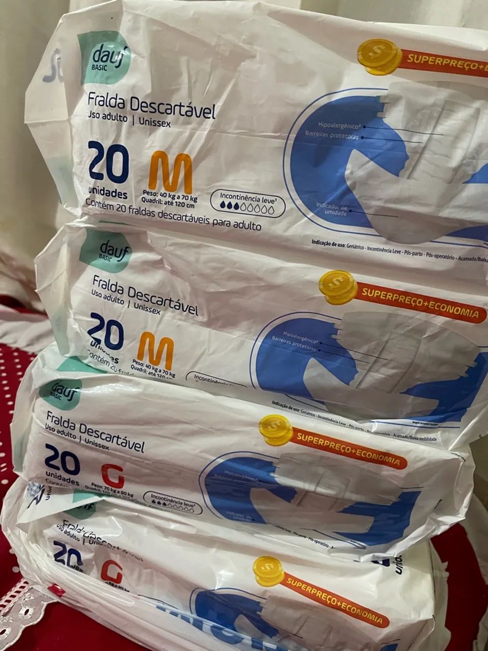 Fraudas geriátricas tamanho M e G marca dauf