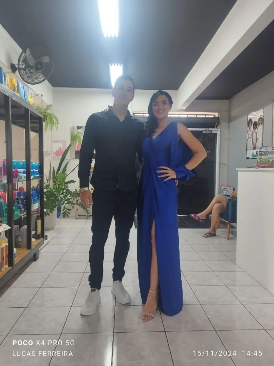 Vestido azul royal
