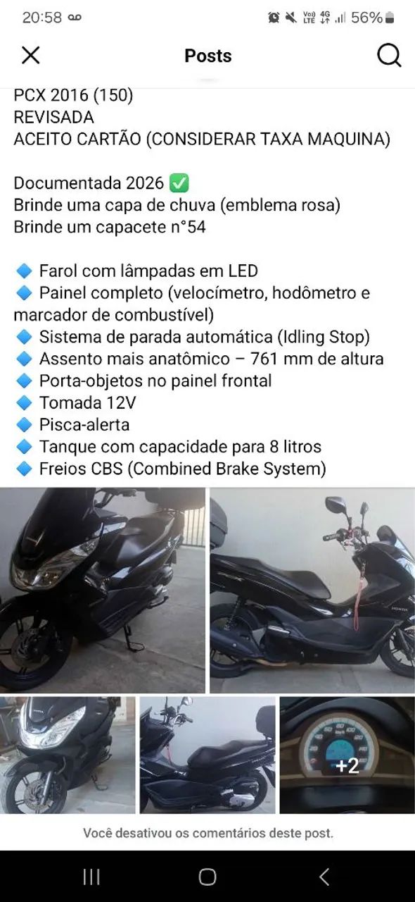 VENDO PCX AUTOMÁTICA 