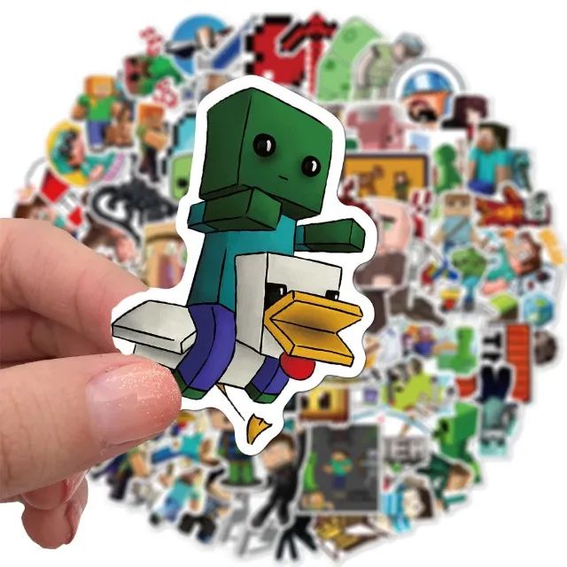 Kit 50 Adesivos de Minecraft - Pcs Peças Unidades Autocolantes  Ferramentas de Pixels65712453766018122