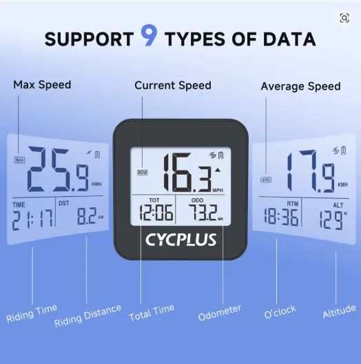 GPS ciclismo Cycplus G1 computador sem fio cronômetro ipx6 à prova d'água - Foto 5
