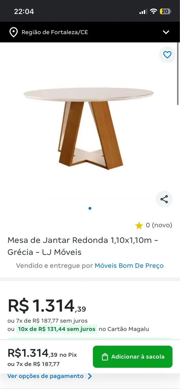 Mesa de jantar Grecia - redonda -PERFEITA!  - Foto 4