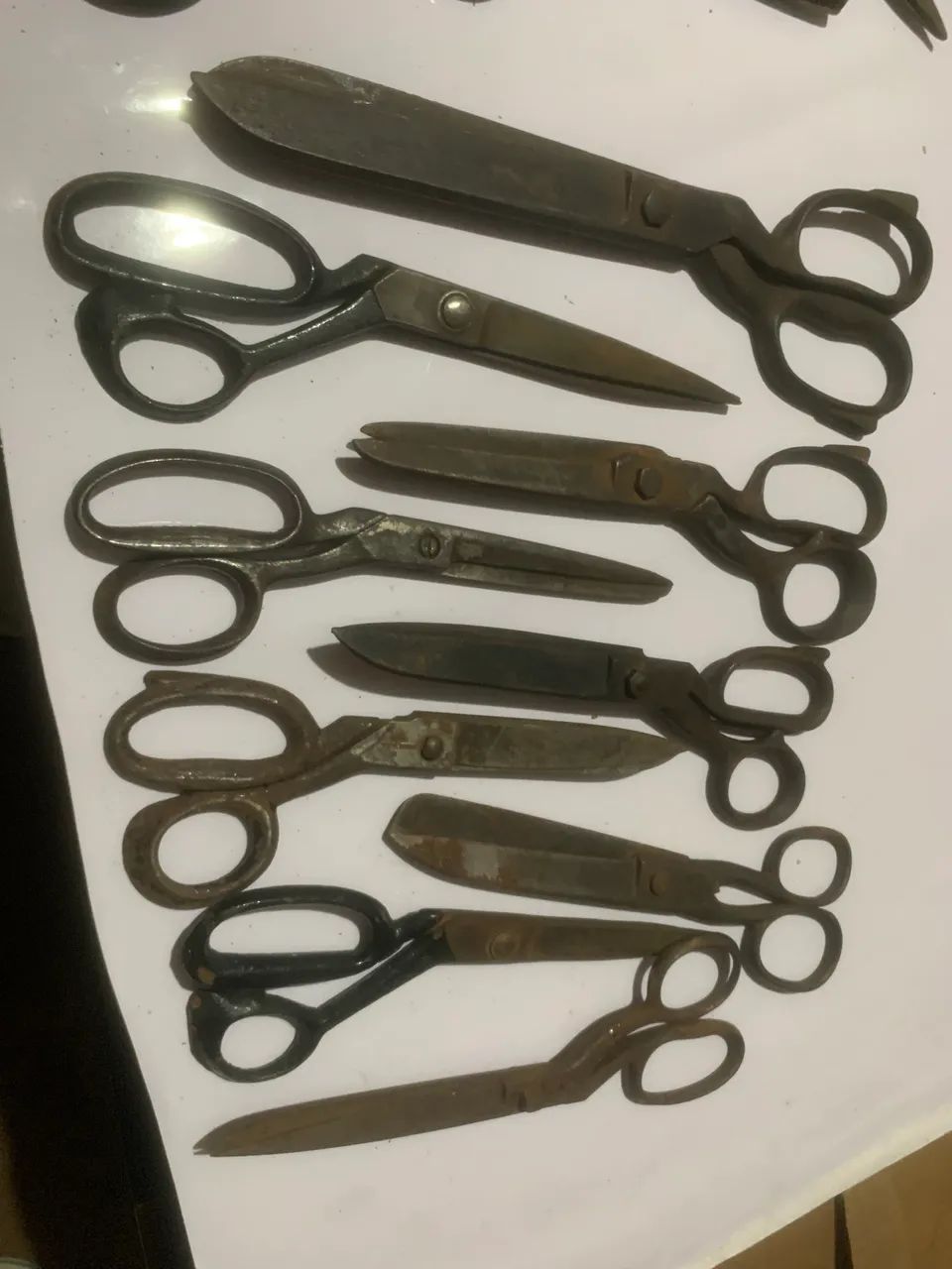 Eight Vintage Tailor Scissors