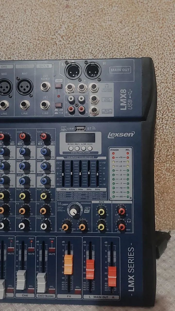 Mesa de Som 8 canais com USB e Bluetooth - Foto 5