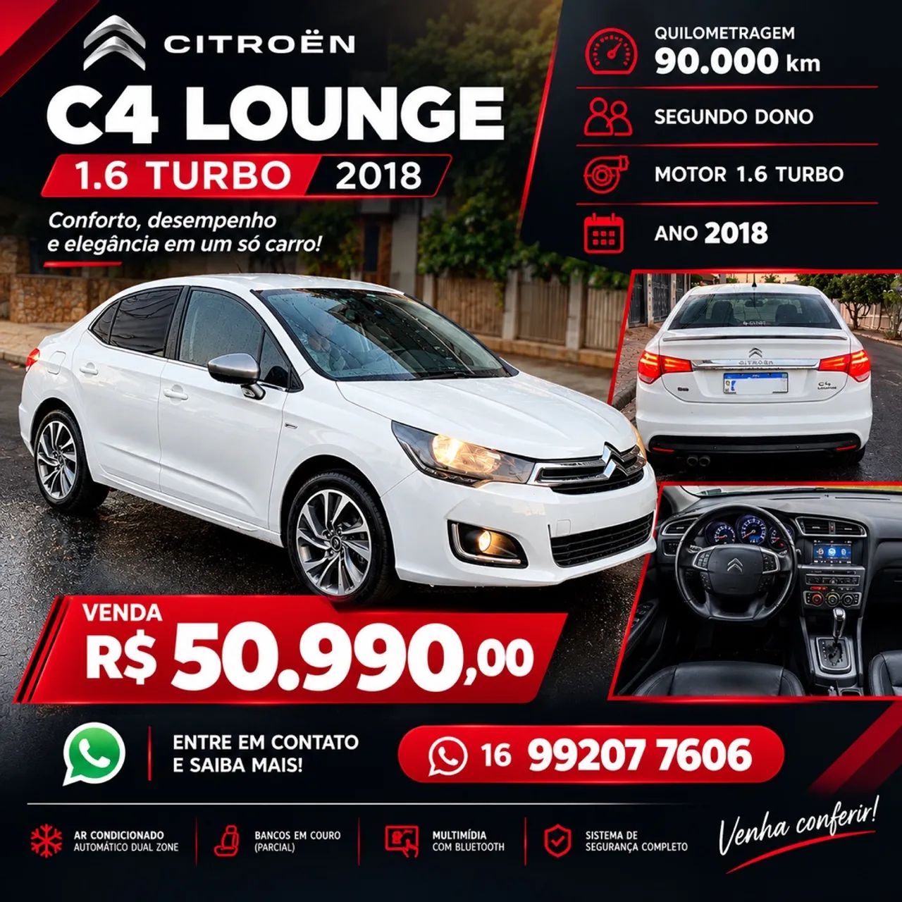 Citroën C4 C4 LOUNGE S 1.6 Turbo Flex Aut. 2018