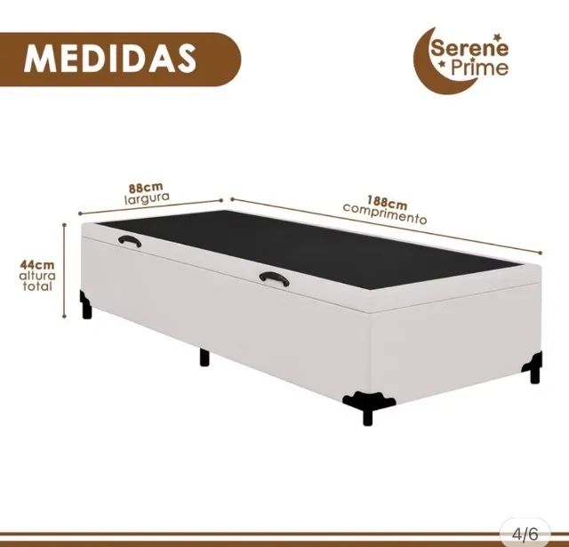 Base Baú para colchão solteiro 