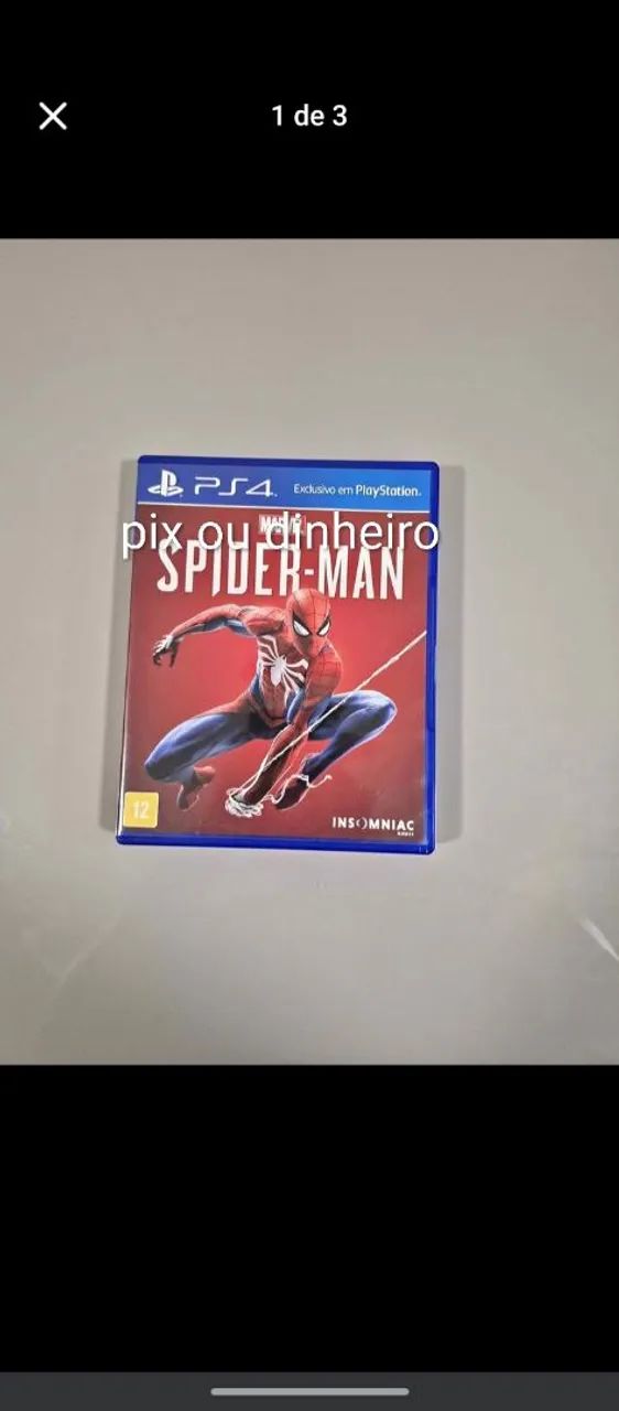 PS4売ります spider-man ps4 Pix ou dinheiro - Jogos de Vídeo Game - Cohabinal