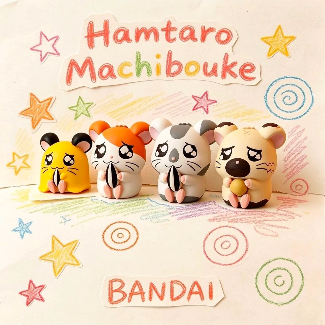 HAMTARO - KIT MINIATURAS GASHAPON
