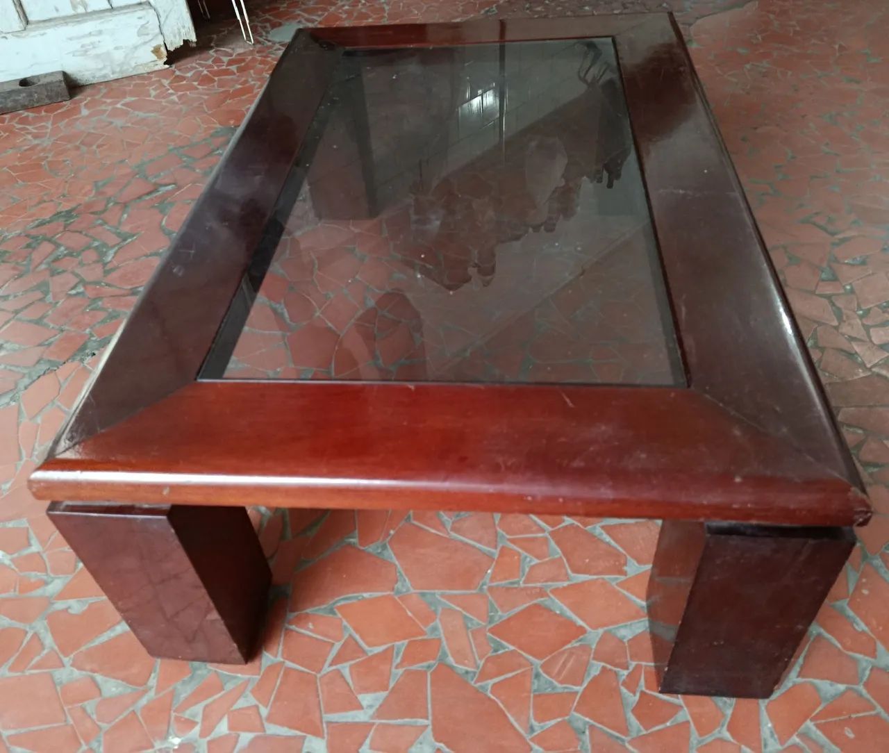 Mesa de centro retangular em mogno - Foto 4