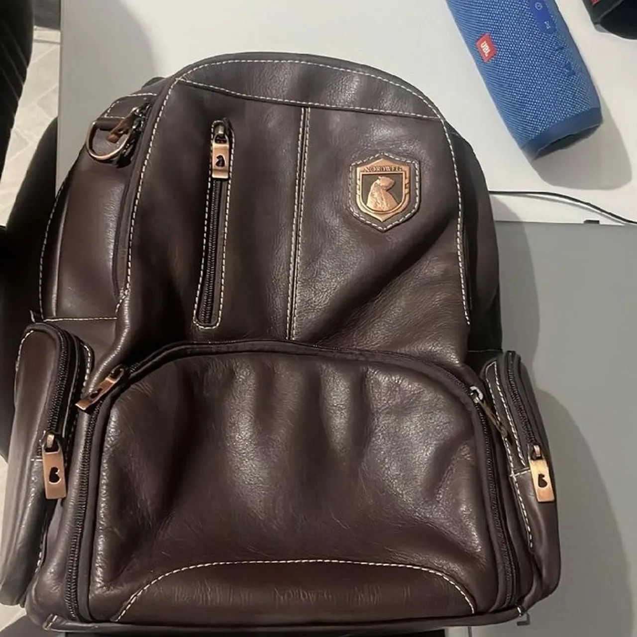 MOCHILA COURO LEGÍTIMO NORDWEG ORIGINAL