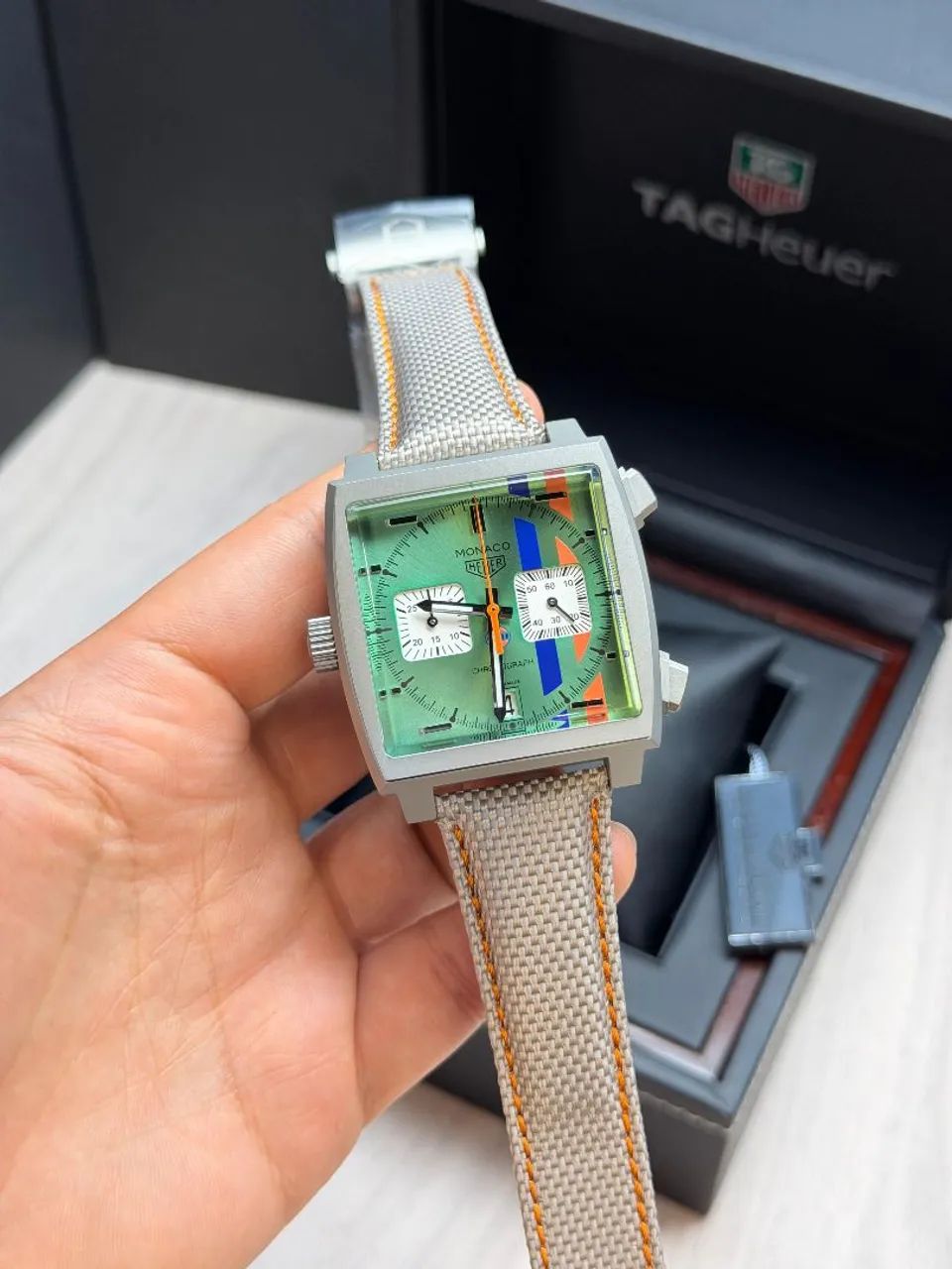 Relógio Estilo Monaco Chronograph - Aço 904L, Funcional e Exclusivo - Foto 4