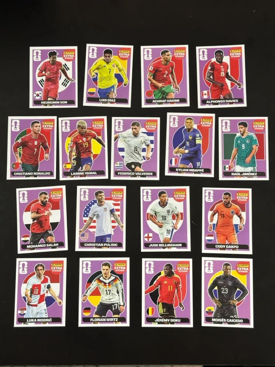 Kit figurinha lilás copa 2026
