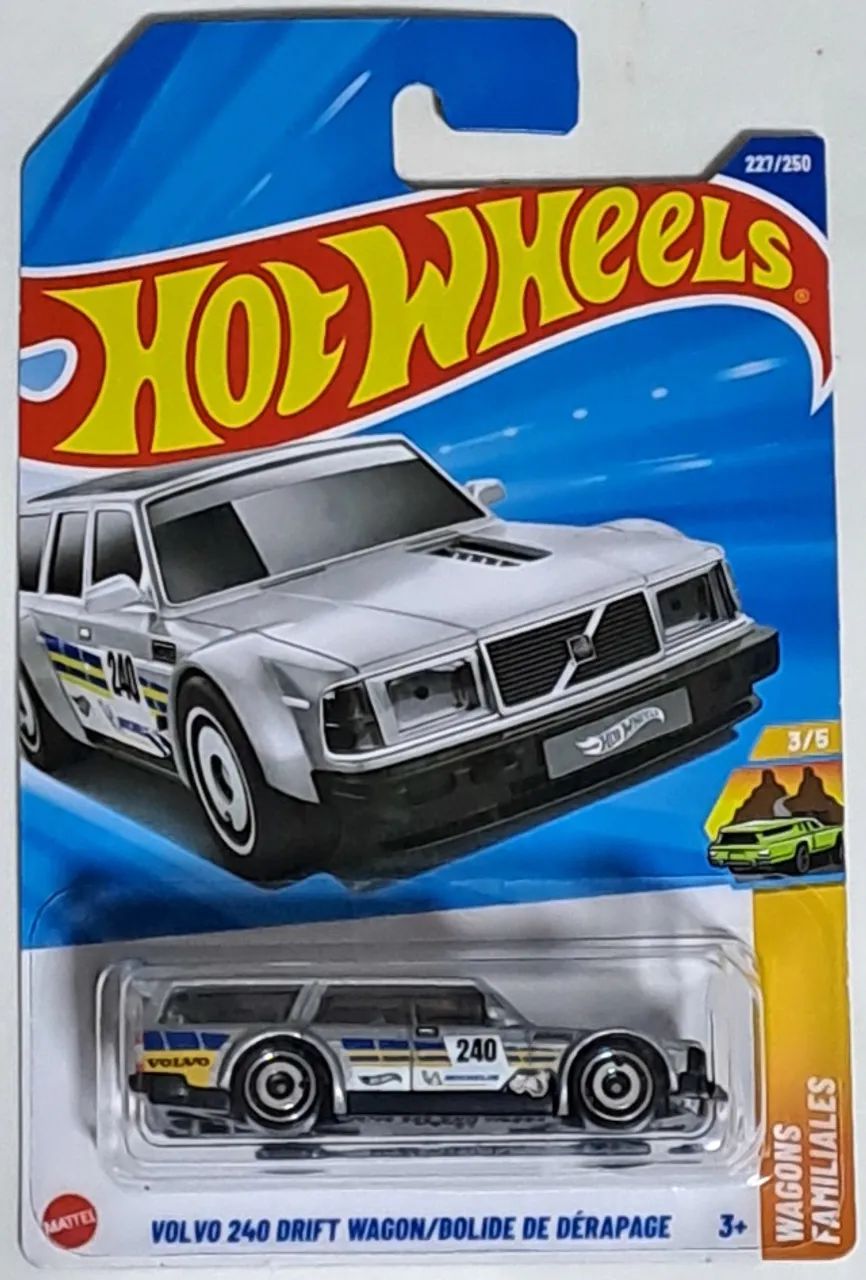 Hot Wheels Volvo 240 Drift Wagon Prata