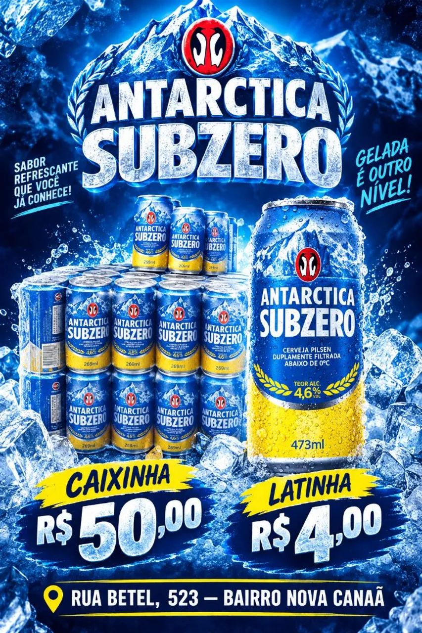 CERVEJA ANTARCTICA SUBZERO