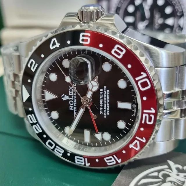 Relógio ROLEX AUTOMÁTICO MODELO COKE GMT MASTER II  - Foto 4