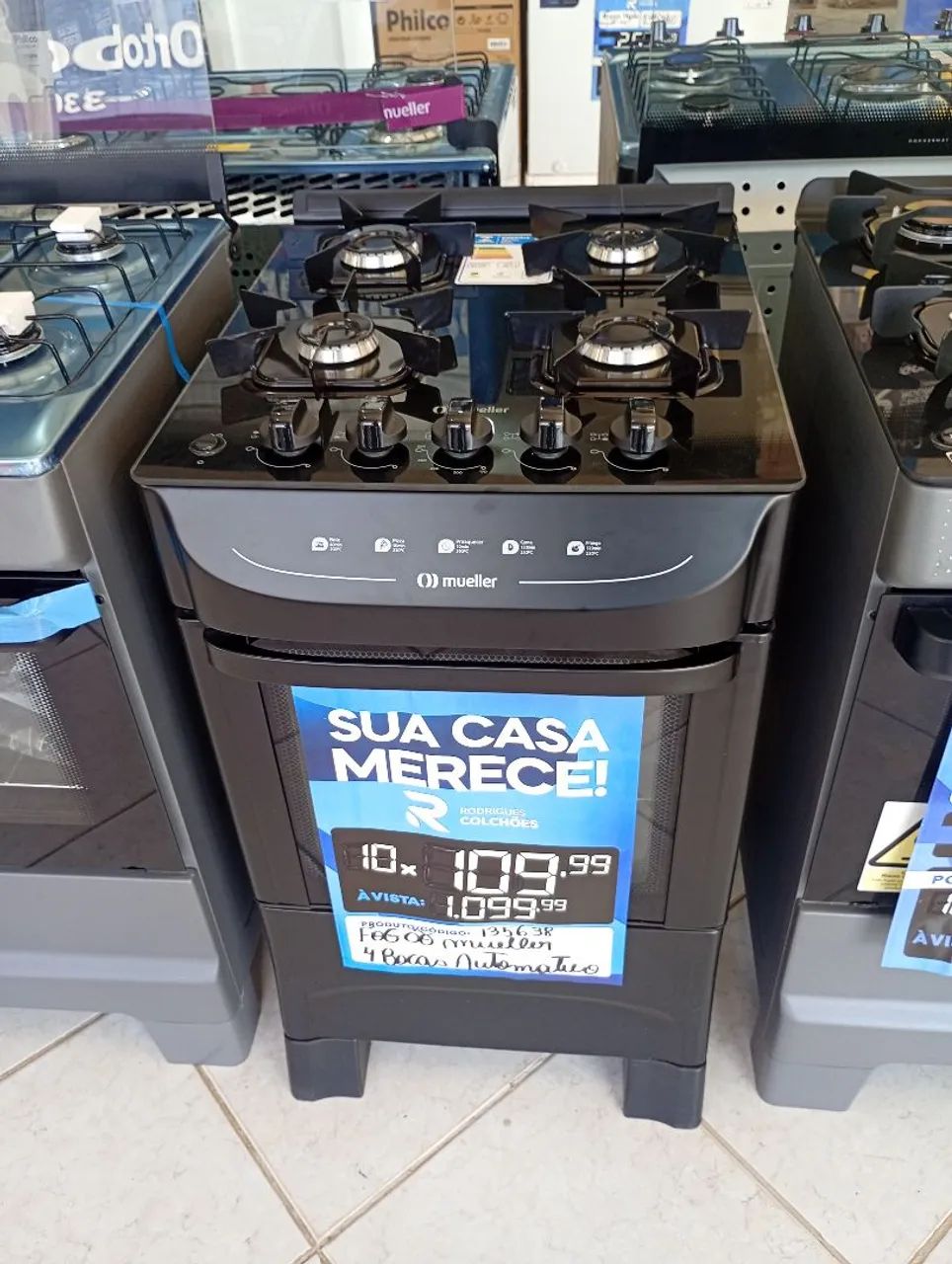 Fogão Mueller 4 Bocas Automático 