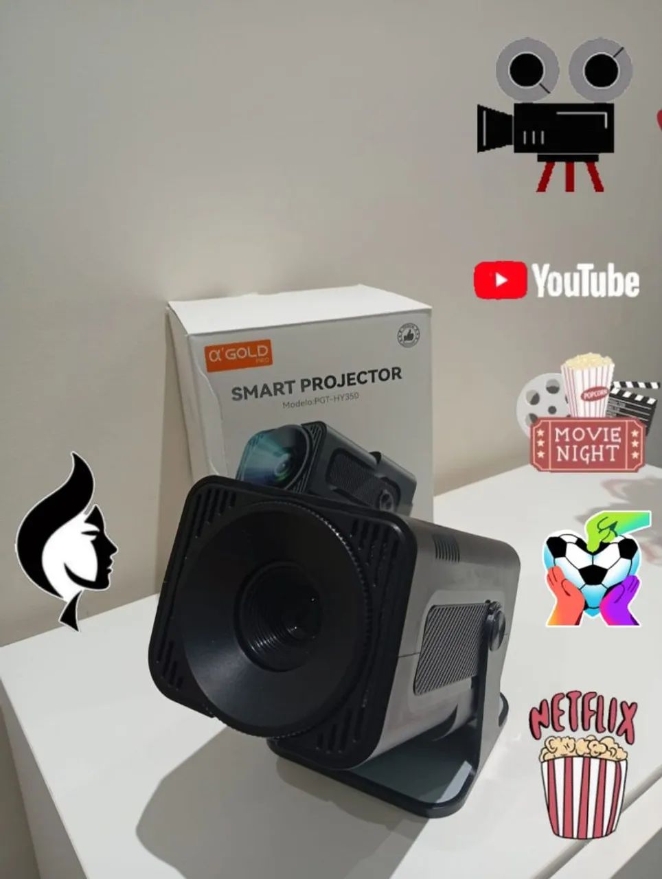 SMART PROJETOR via wi fi e bluetooth 