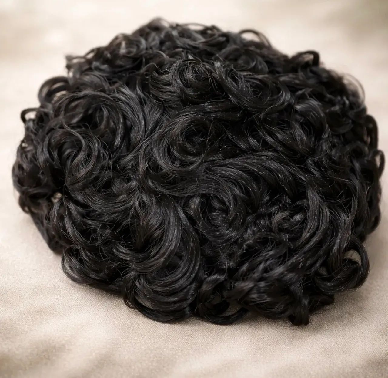 Prótese Capilar Masculina Cacheada - Cabelo Natural 