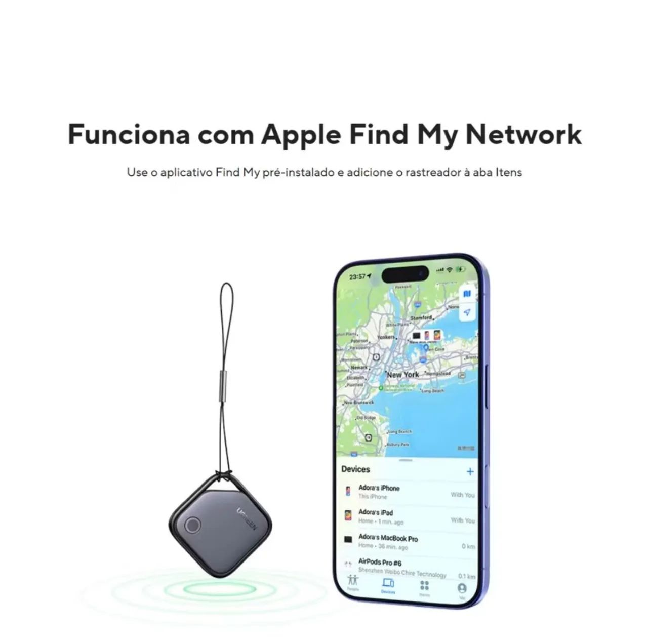 Kit 4x Ugreen Smart Tag Find Apple (Mini Rastreador) - Foto 3