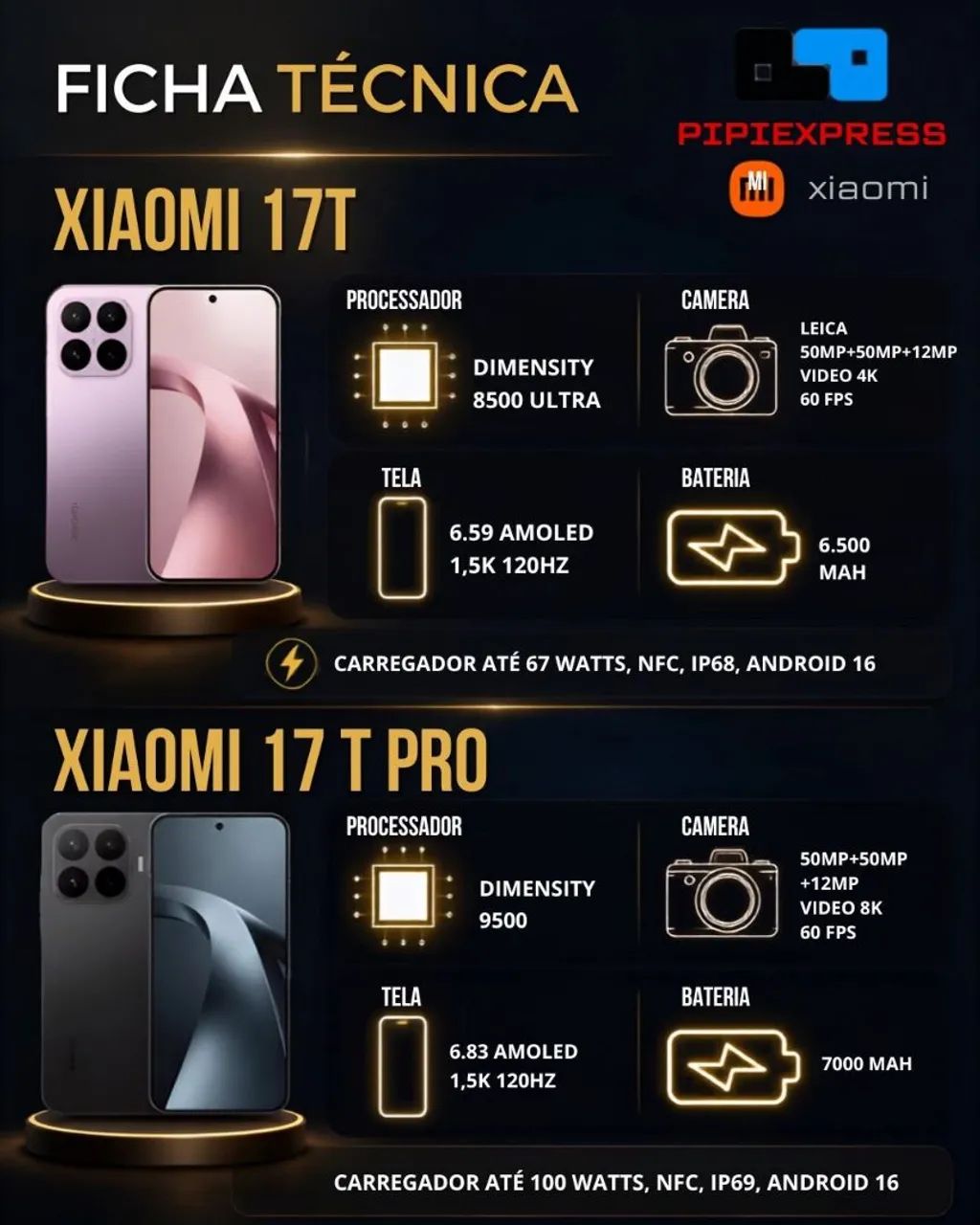 Xiaomi 17T e Xiaomi 17T Pro ! Preços incríveis.  - Foto 3