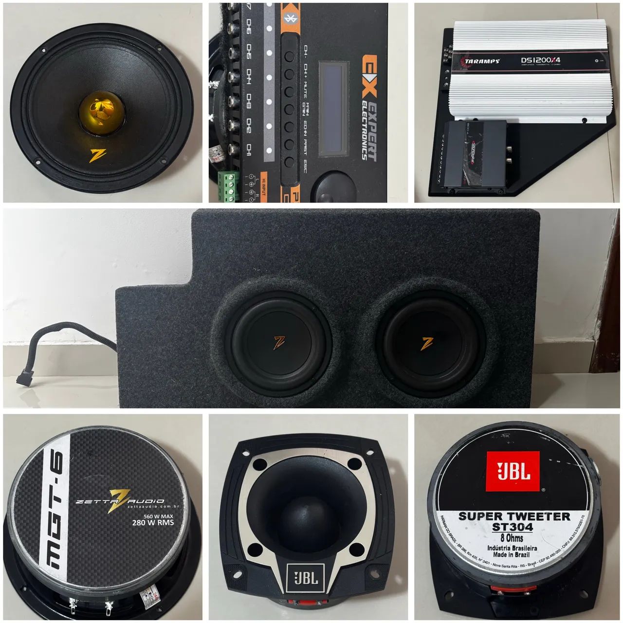 100T様オーダー Som automotivo completo (Zetta, Taramps, JBL) - Equipamentos e
