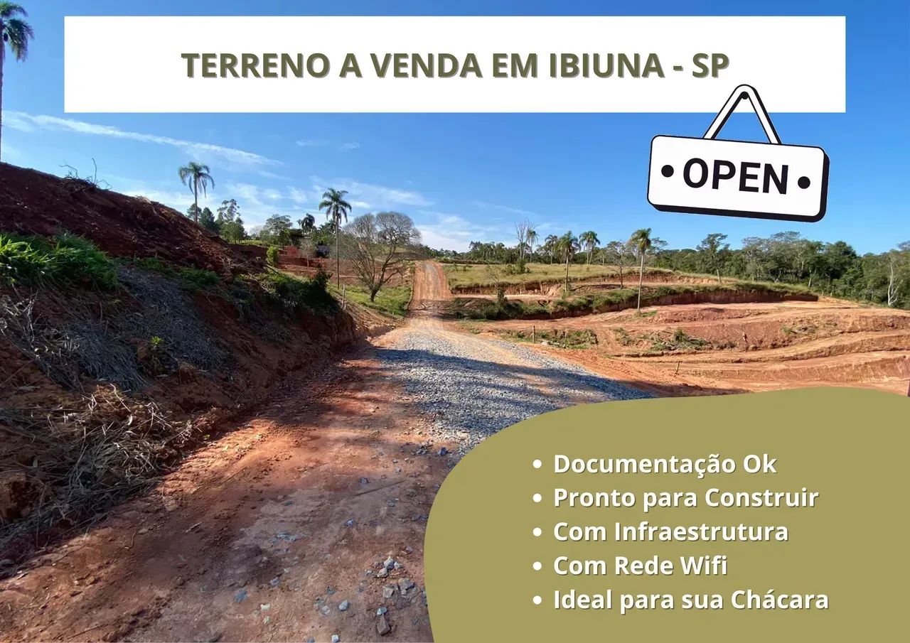 Lote em Ibiúna - SP / Parcelas em até 65x / Entrada Baixa