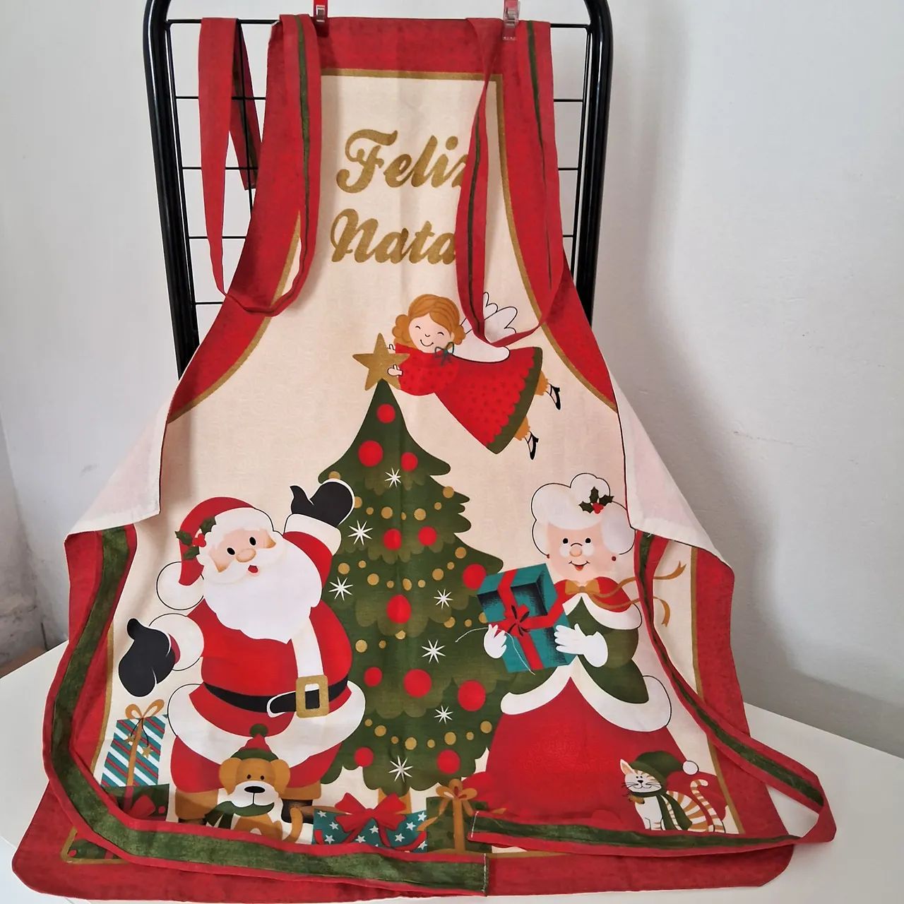 Toalha de Natal e  avental e americano 