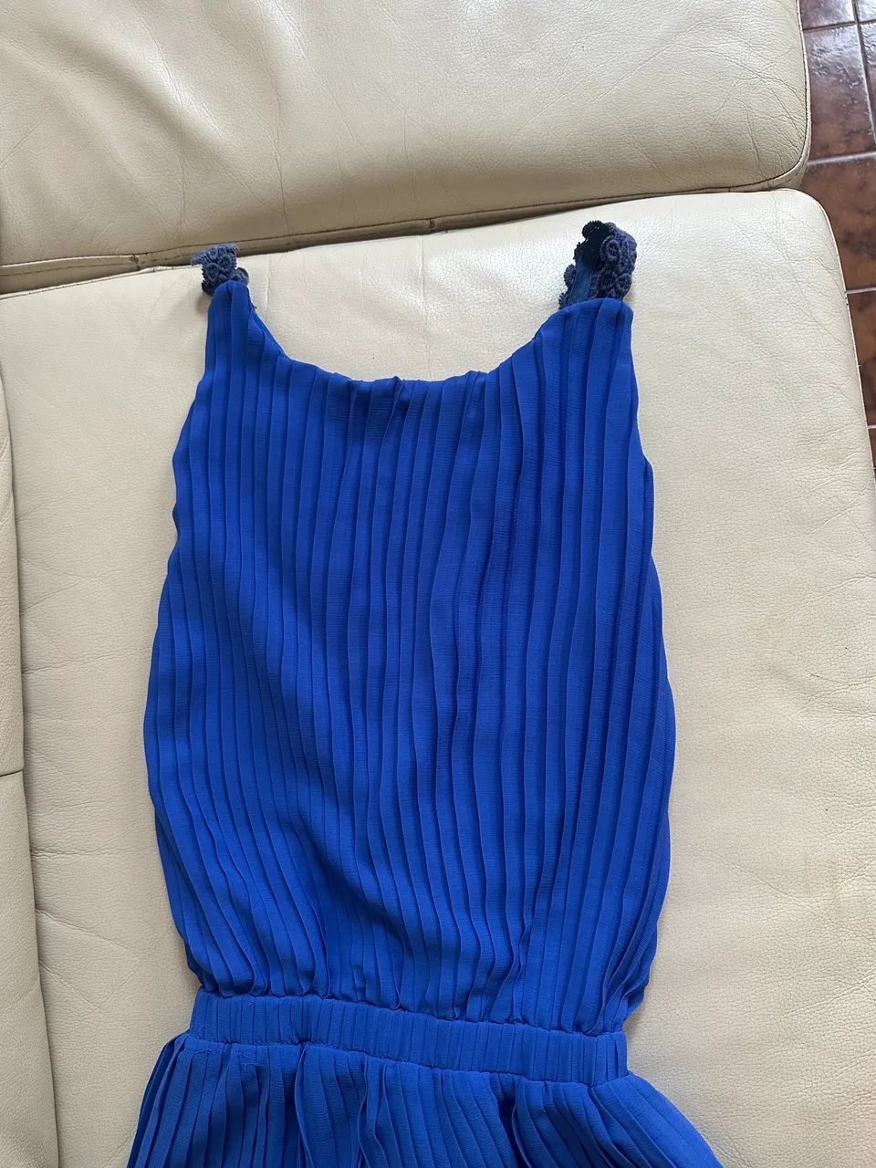 Vendo vestido Plissado  Azul - Foto 2