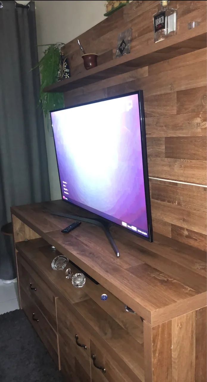 Rack com Painel em madeira maciça 65578336113027121