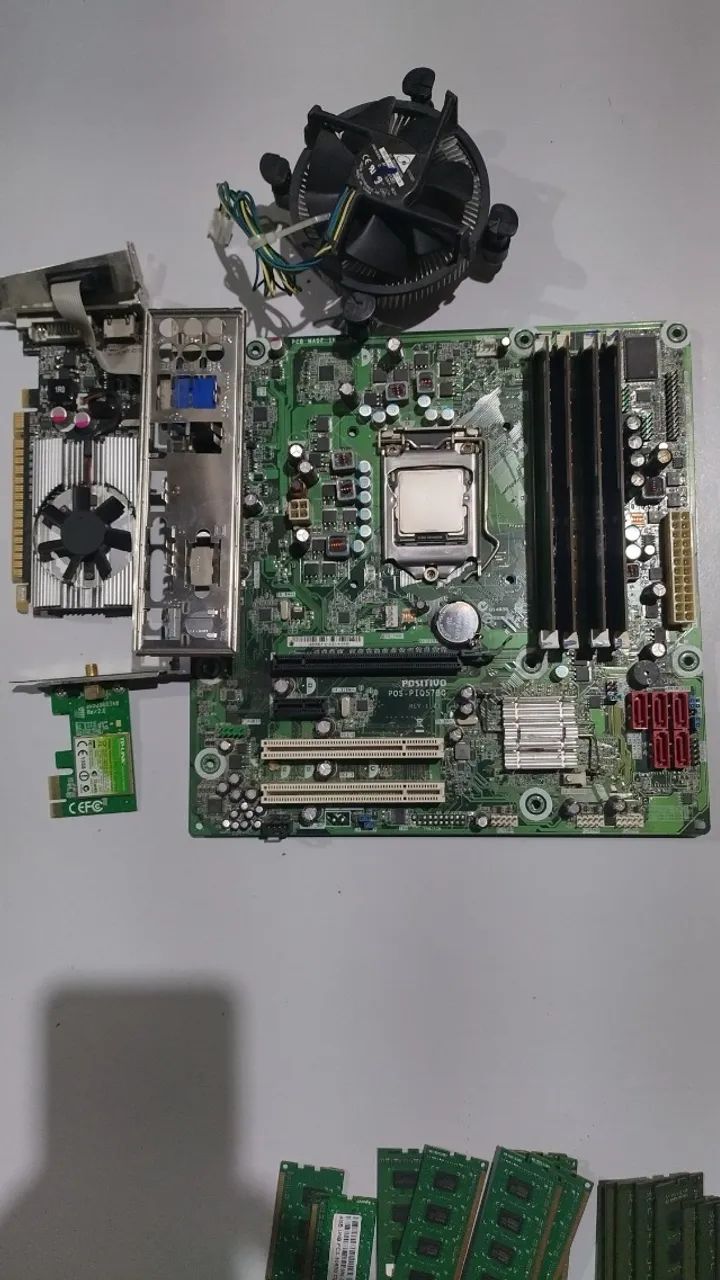Kit informática placa mãe, processador, memória, cooler - Foto 3