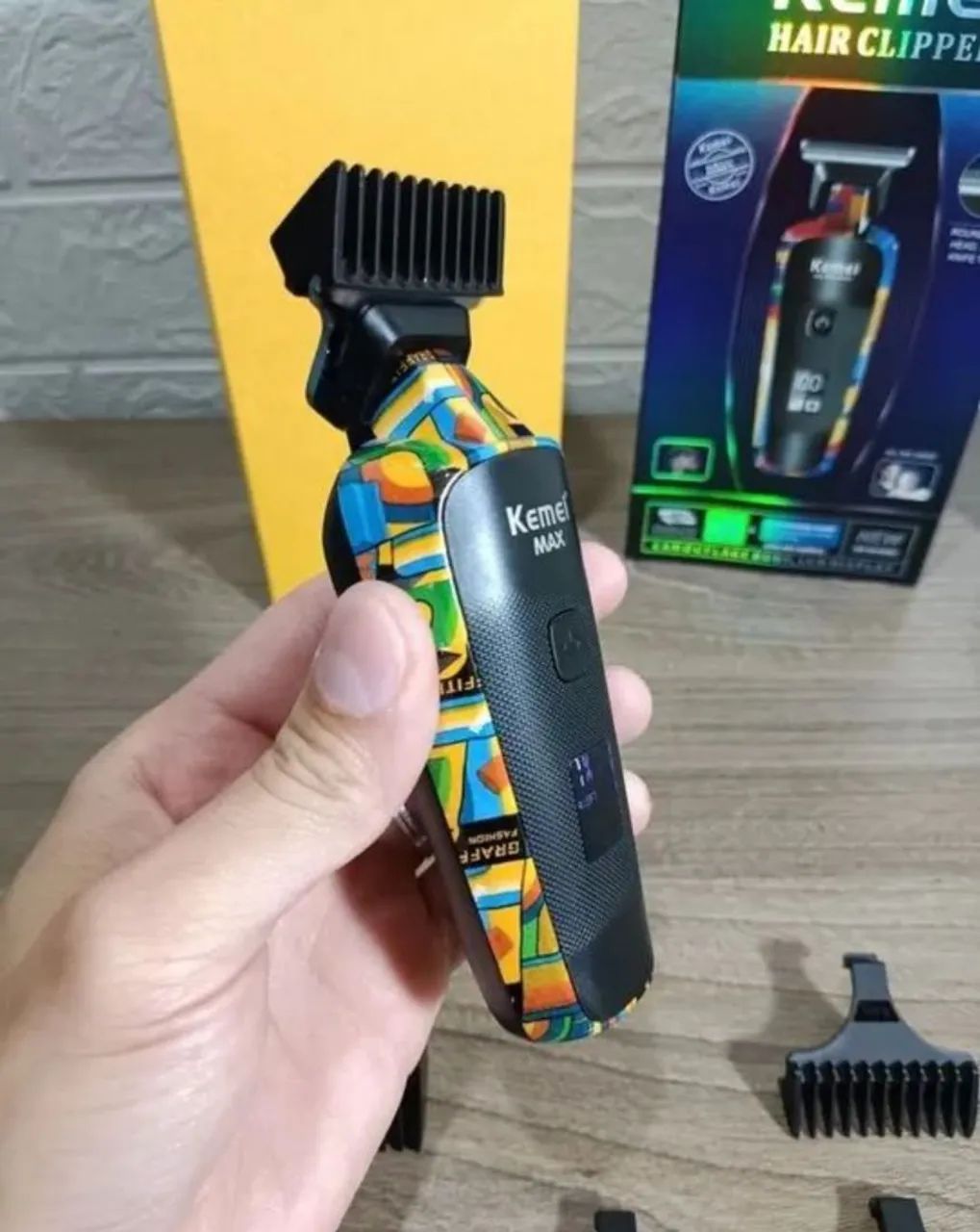 Máquina Original Kemei Max de acabamento - Foto 4