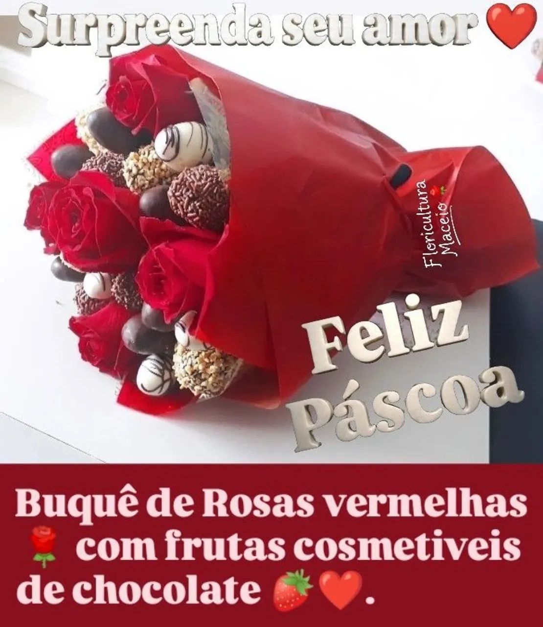 BUQUÊ DE ROSAS E CHOCOLATE  - Foto 6