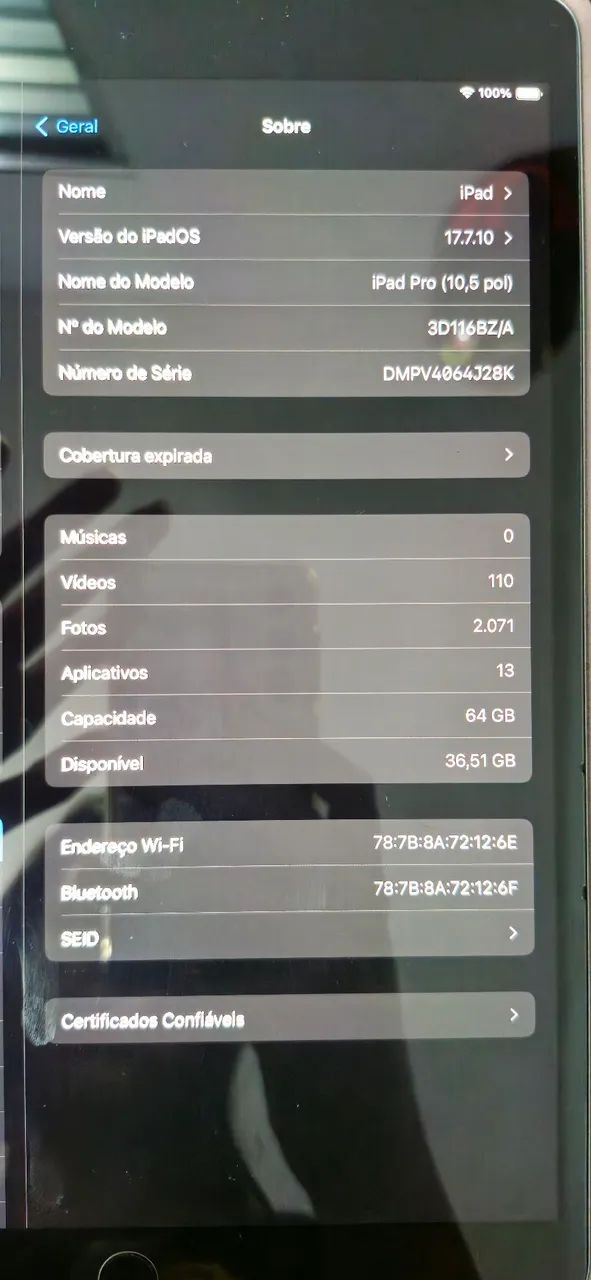 iPad Pro 10.5 polegadas (2017) 64gb - Modelo A1701 Wi-Fi + Pencil - Foto 2
