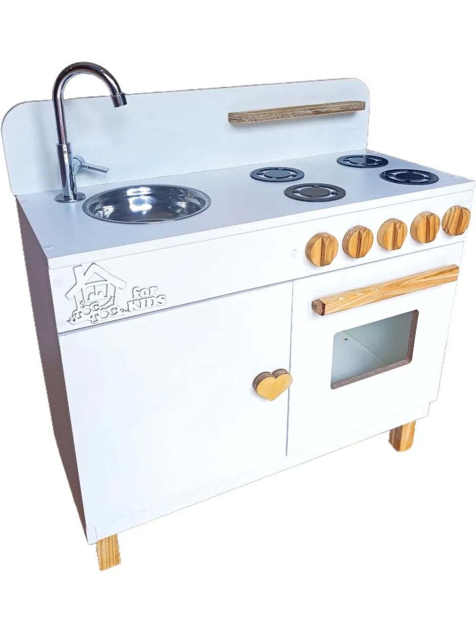 Bancada cozinha infantil em MDF 15mm branco TX  - Foto 4