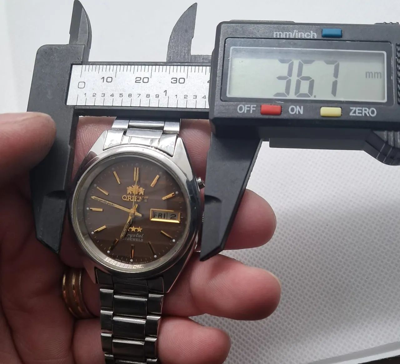 Relogio orient automático marrom  - Foto 4